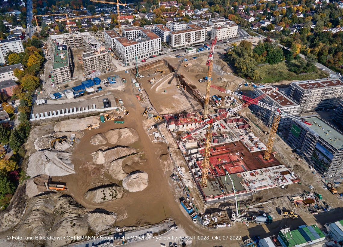 13.10.2022 - Baustelle Alexisquartier und Pandion Verde in Neuperlach 13.10.2022 - Baustelle Alexisquartier und Pandion Verde in Neuperlach